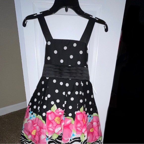 Rare Editions, Girls Size 7, Black Dress w/pink Cardigan - Picture 3 of 5